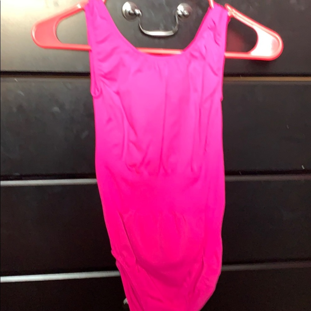 pink gymnastics/dance leotard